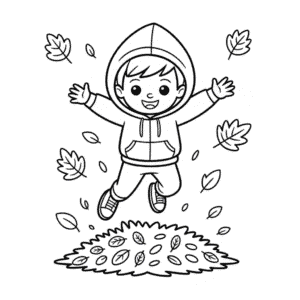 Disegno di Autunno Facile per Bambini da Colorare