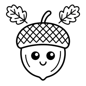 Disegno di Autunno Facile per Bambini dell'Asilo da Colorare