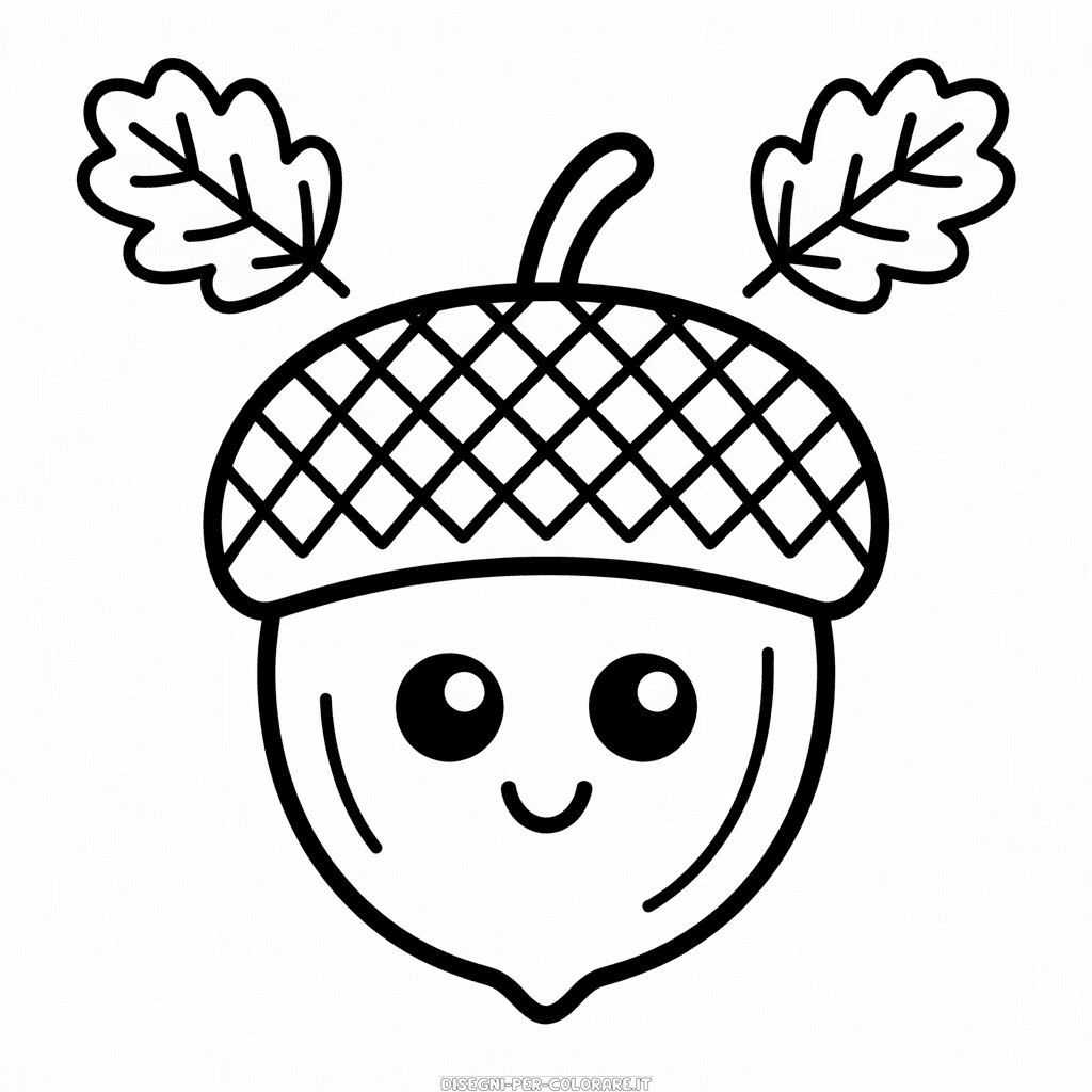 Disegno di Autunno Facile per Bambini dell'Asilo da Colorare