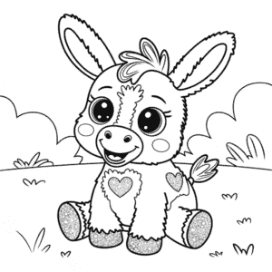 Disegno di Beanie Boo Asinello da Colorare