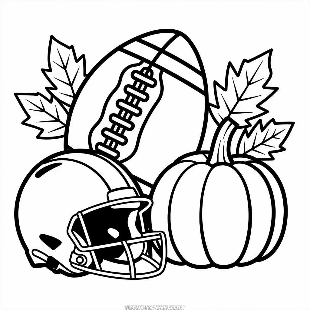 Disegno di Calcio Autunnale da Colorare