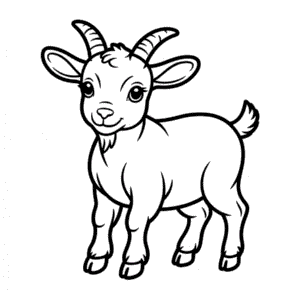 Disegno di Capretto da Colorare