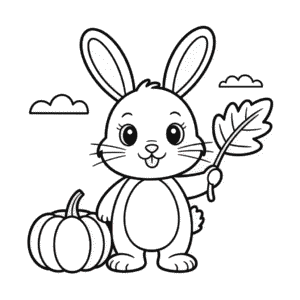 Disegno di Carino Facile Autunno da Colorare