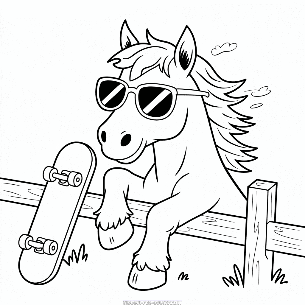 Disegno di Cavallo Fantastico da Colorare