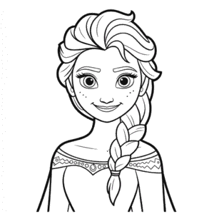 Disegno di Elsa da Colorare