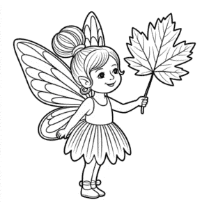 Disegno di Fata dell'Autunno da Colorare