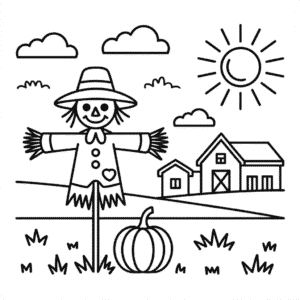 Disegno di Fattoria Autunnale da Colorare