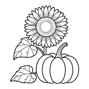 Disegno di Fiore Autunnale da Colorare