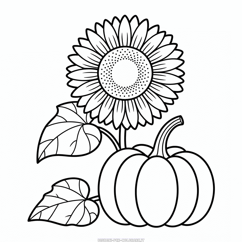 Disegno di Fiore Autunnale da Colorare