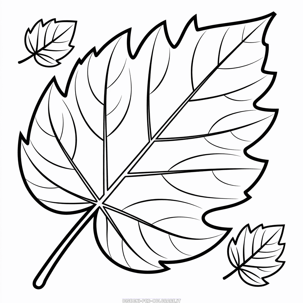 Disegno di Foglia Autunnale da Colorare