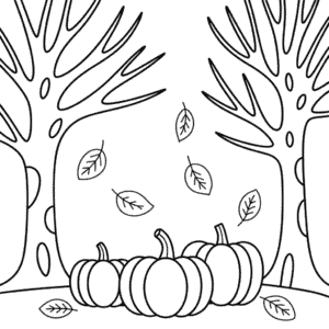 Disegno di Foresta in Autunno da Colorare