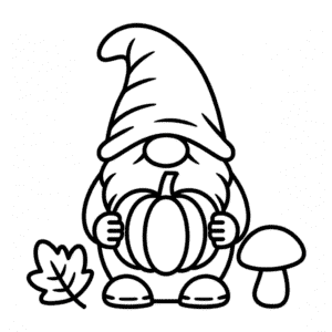 Disegno di Gnomo d'Autunno da Colorare