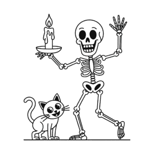 Disegno di Halloween Adulto Spaventoso da Colorare