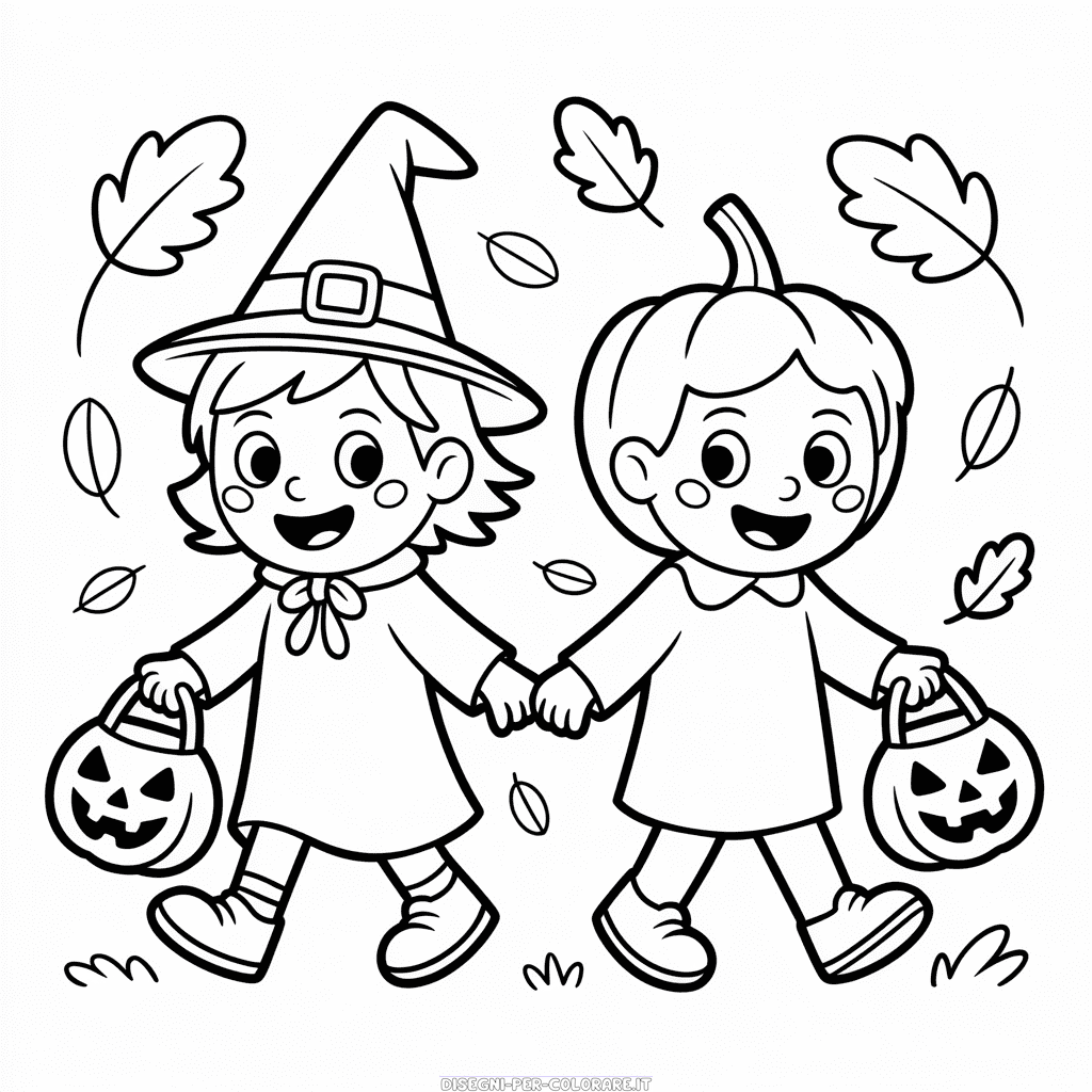 Disegno di Halloween Bambini da Colorare