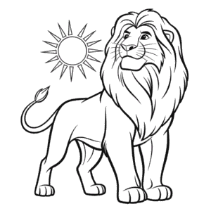 Disegno di Il Re Leone Adulto da Colorare