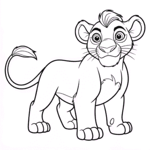 Disegno di Kovu da Il Re Leone da Colorare