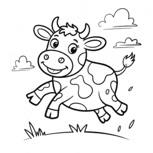 Disegno di Mucca Libera da Colorare