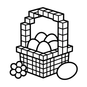 Disegno di Pasqua Minecraft da Colorare