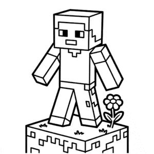 Disegno di Personaggio Minecraft da Colorare