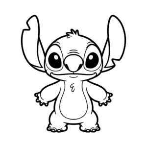 Disegno di Semplice Stitch da Colorare