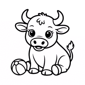 Disegno di Toro Giovane da Colorare