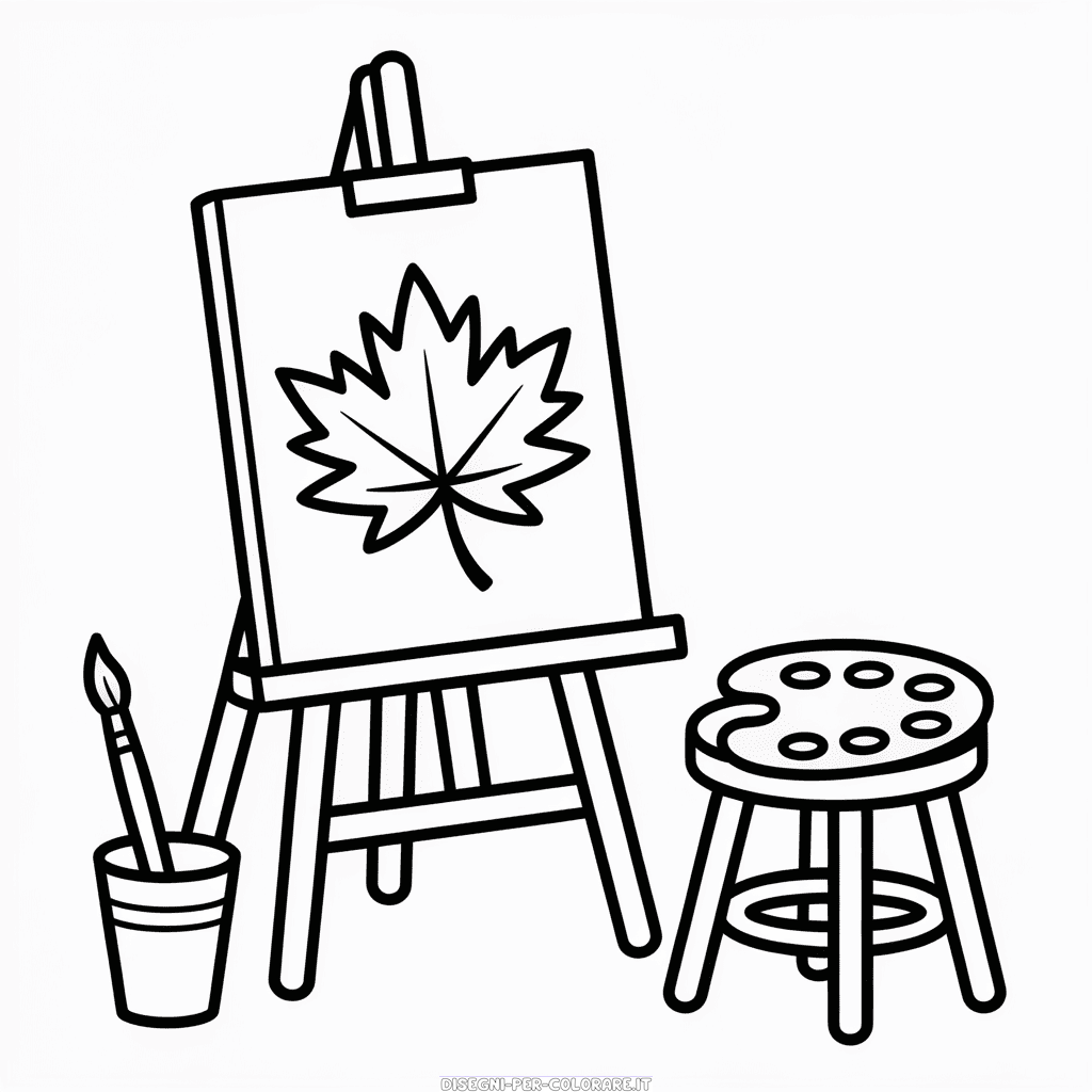 Disegno di Arte Autunnale da Colorare