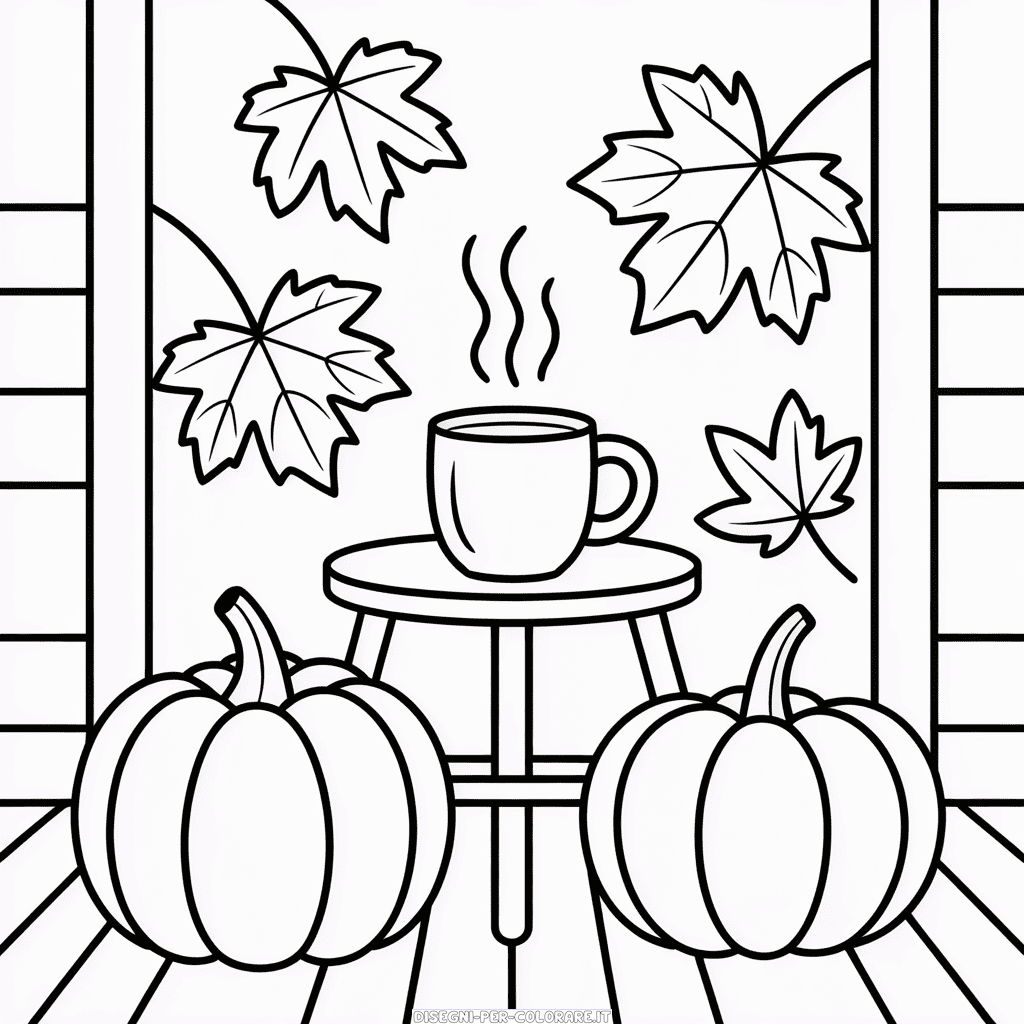 Disegno di Autunno Adulto da Colorare