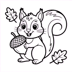 Disegno di Autunno Animale da Colorare