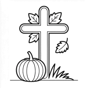 Disegno di Autunno Cristiano da Colorare