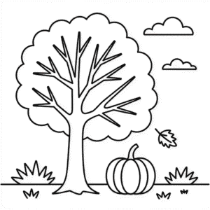 Disegno di Autunno da Colorare