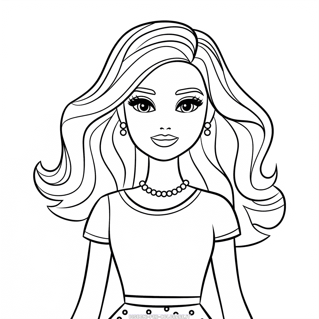 Disegno di Barbie Chelsea da Colorare