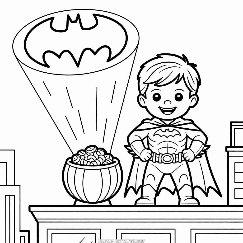 Disegno di Batman di Halloween da Colorare
