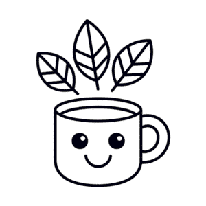 Disegno di Caffè Autunnale da Colorare