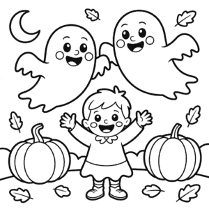 Disegno di Carino Felice Halloween da Colorare