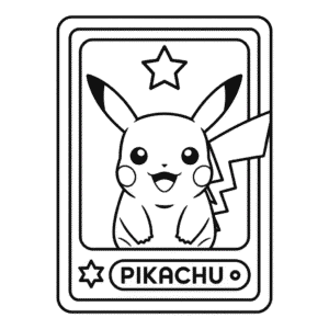 Disegno di Carta Pikachu da Colorare
