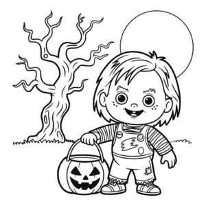 Disegno di Chucky Halloween da Colorare