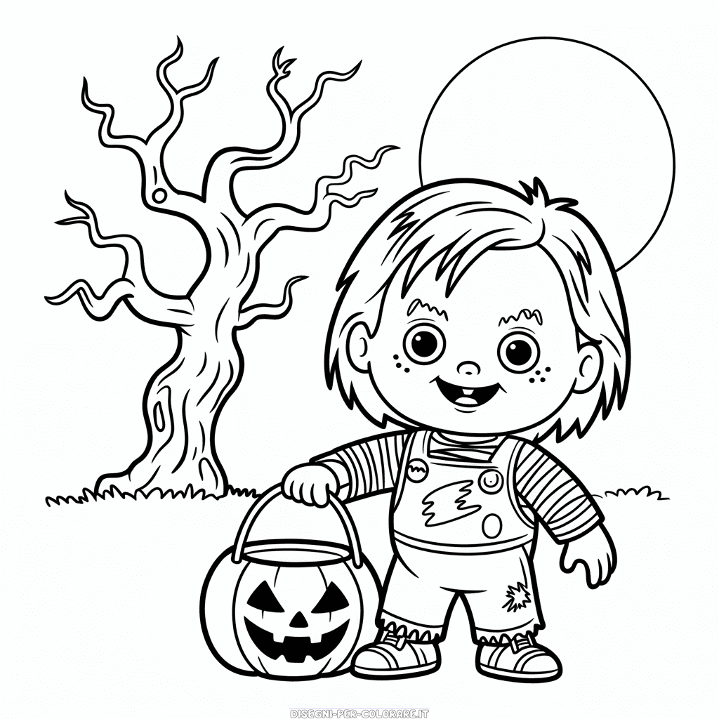 Disegno di Chucky Halloween da Colorare