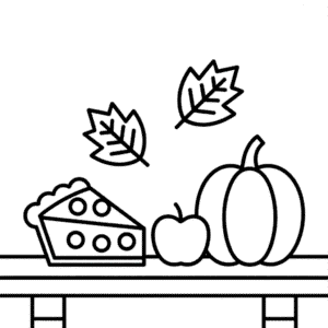 Disegno di Cibo Autunnale da Colorare