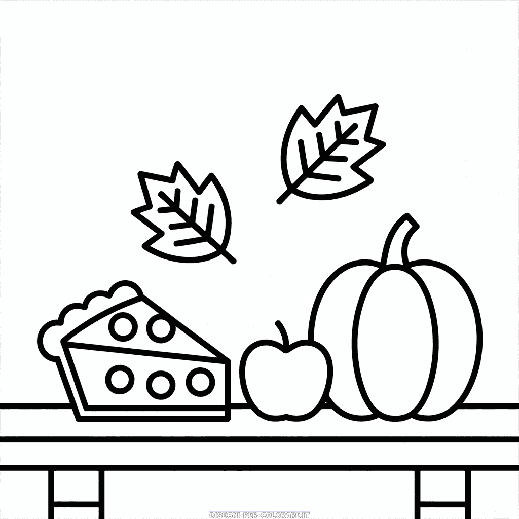 Disegno di Cibo Autunnale da Colorare