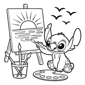 Disegno di Disegno di Stitch da Colorare