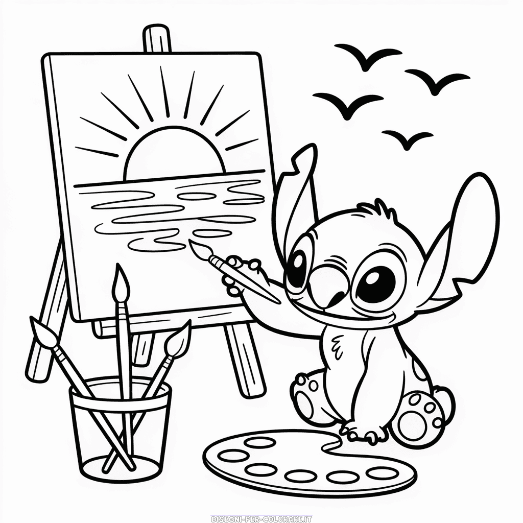 Disegno di Disegno di Stitch da Colorare