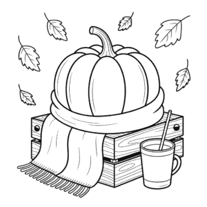 Disegno di Estetica Autunnale da Colorare