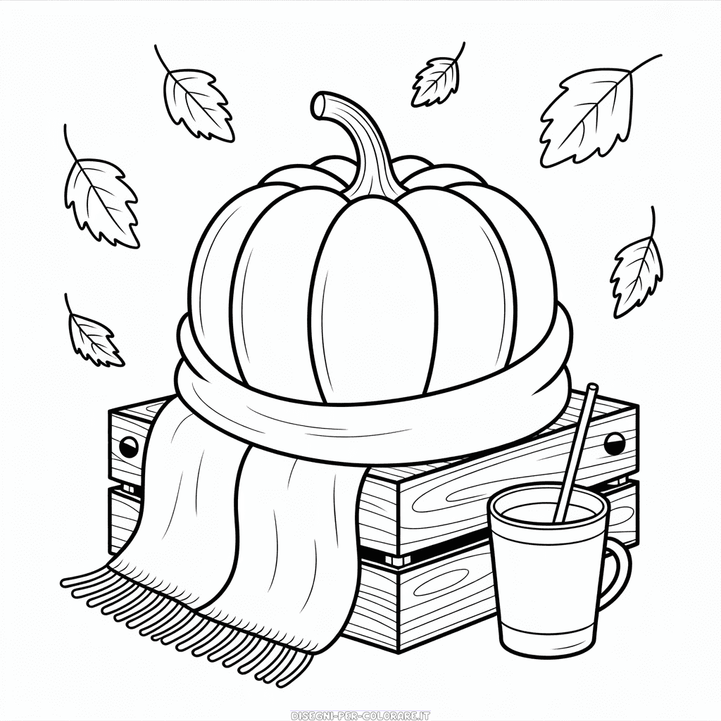 Disegno di Estetica Autunnale da Colorare