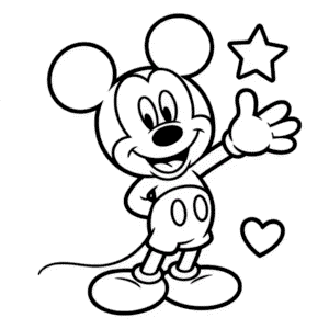 Disegno di Facile Topolino da Colorare
