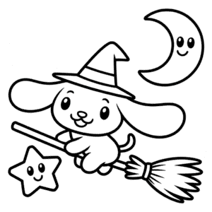 Disegno di Halloween Cinnamoroll da Colorare