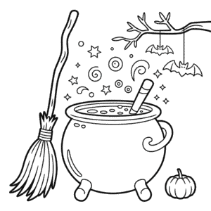 Disegno di Halloween Difficile per Adulti da Colorare