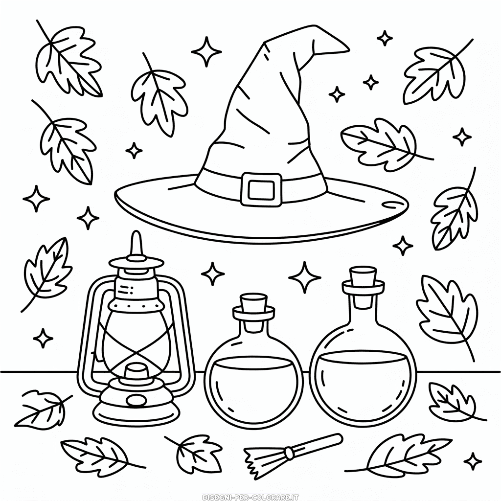 Disegno di Halloween Estetico da Colorare