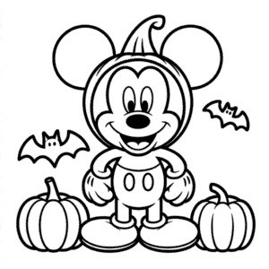 Disegno di Halloween Topolino da Colorare
