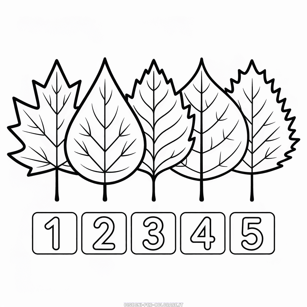 Disegno di Matematica dell'Autunno da Colorare