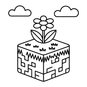 Disegno di Minecraft Facile da Colorare